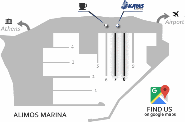 Alimos marina map