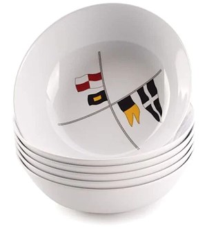 Regata 6-piece non-slip melamine bowl